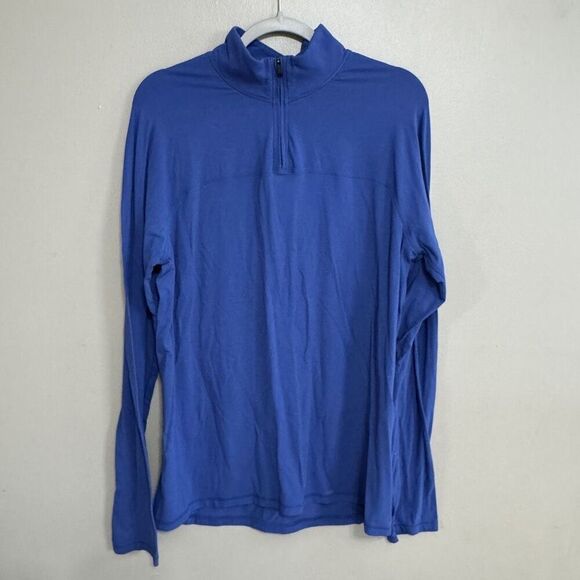 Lululemon men’s Rula 1/4 zip pullover blue size large - Picture 1 of 5